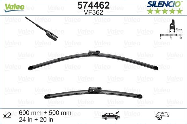 Valeo 574462 - Щітка склоочисника autozip.com.ua