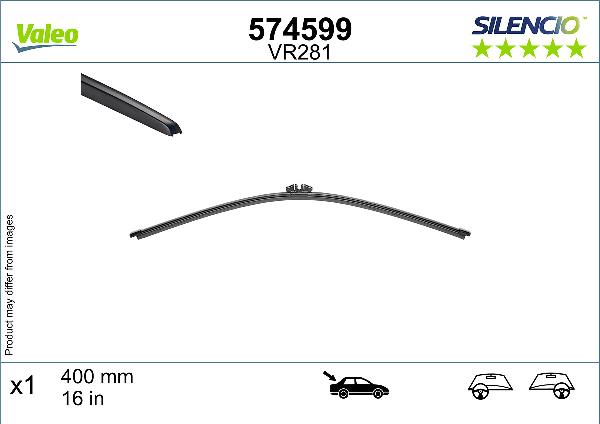 VALEO 574599 - Щітка склоочисника autozip.com.ua