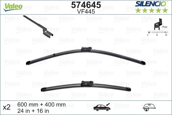 Valeo 574645 - Щітка склоочисника autozip.com.ua