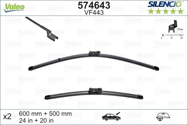 Valeo 574643 - Щітка склоочисника autozip.com.ua