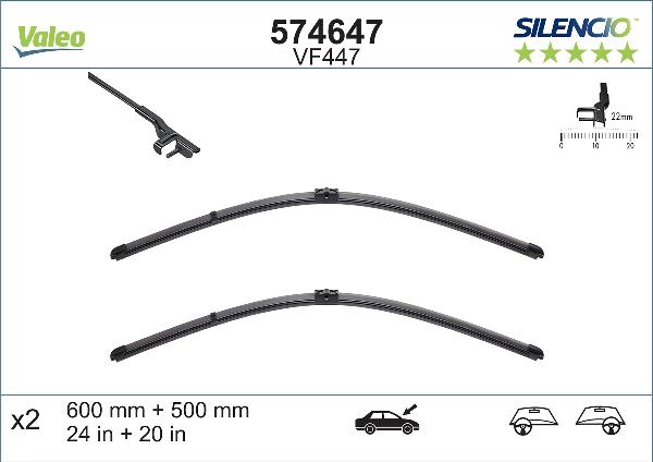 VALEO 574647 - Щітка склоочисника autozip.com.ua