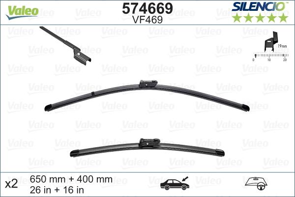 Valeo 574669 - Щітка склоочисника autozip.com.ua