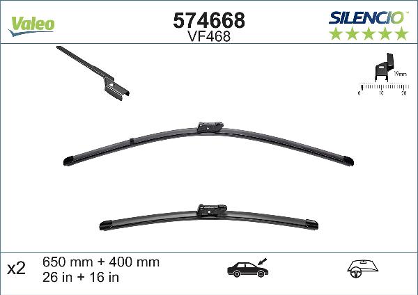 VALEO 574668 - Щітка склоочисника autozip.com.ua