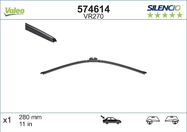 VALEO 574614 - Щітка склоочисника autozip.com.ua