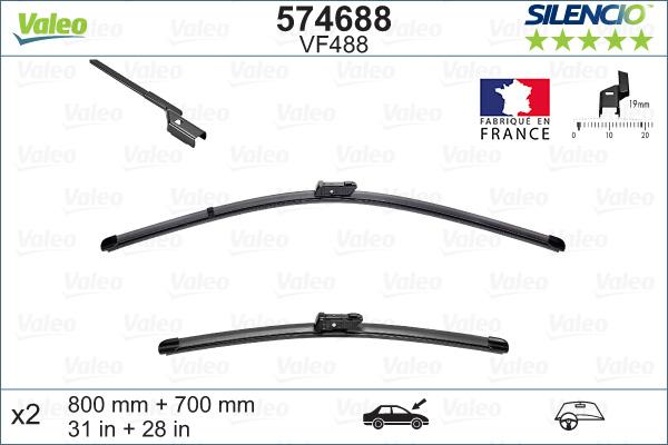 VALEO 574688 - Щітка склоочисника autozip.com.ua