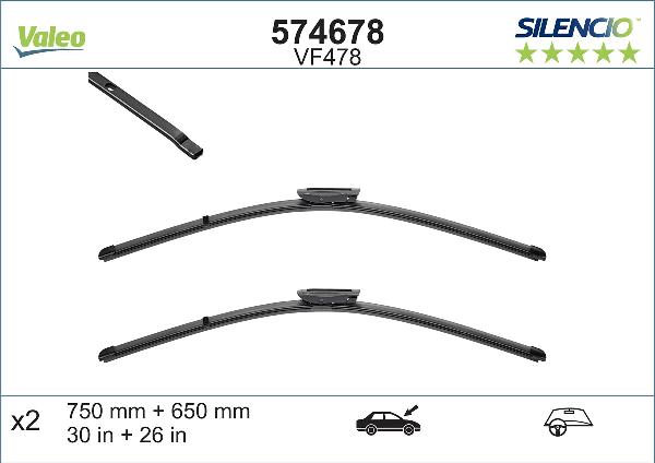 VALEO 574678 - Щітка склоочисника autozip.com.ua