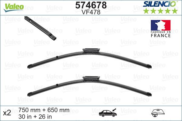 VALEO 574678 - Щітка склоочисника autozip.com.ua