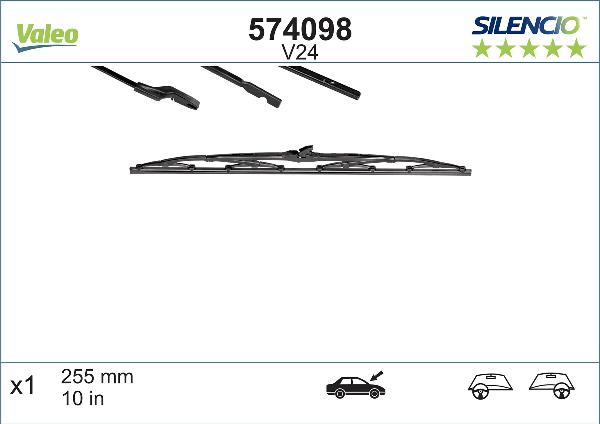 VALEO 574098 - Щітка склоочисника autozip.com.ua
