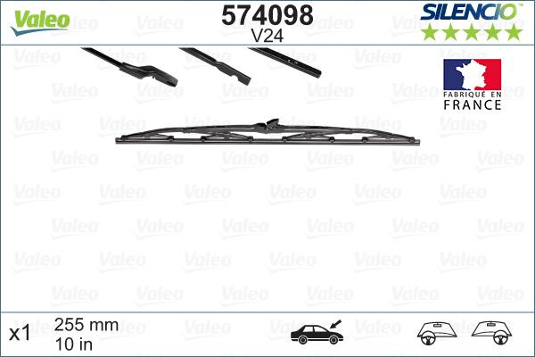 VALEO 574098 - Щітка склоочисника autozip.com.ua