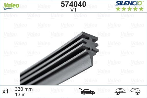 VALEO 574040 - Гумка склоочисника autozip.com.ua