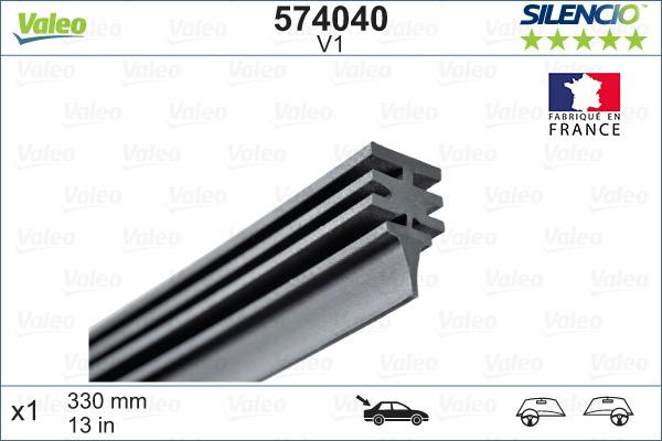 VALEO 574040 - Гумка склоочисника autozip.com.ua