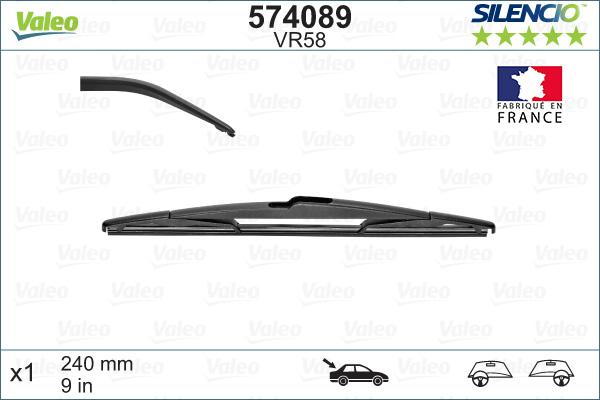 VALEO 574089 - Щітка склоочисника autozip.com.ua