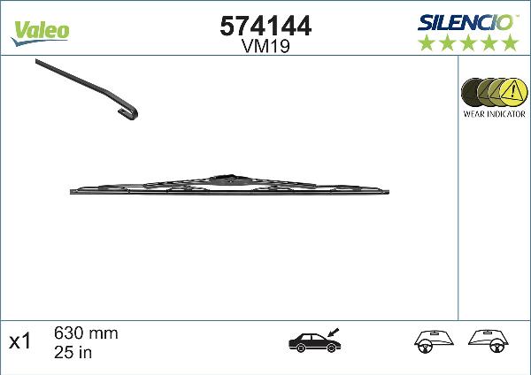 VALEO 574144 - Щітка склоочисника autozip.com.ua