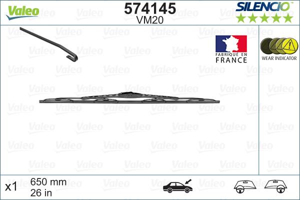 VALEO 574145 - Щітка склоочисника autozip.com.ua
