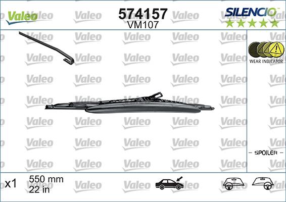 Valeo 574157 - Щітка склоочисника autozip.com.ua