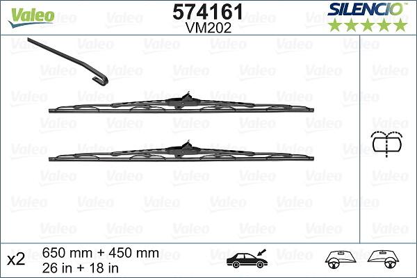 VALEO 574161 - Щітка склоочисника autozip.com.ua
