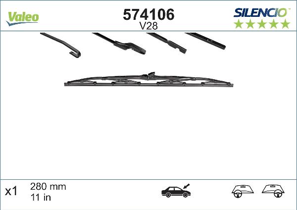 VALEO 574106 - Щітка склоочисника autozip.com.ua