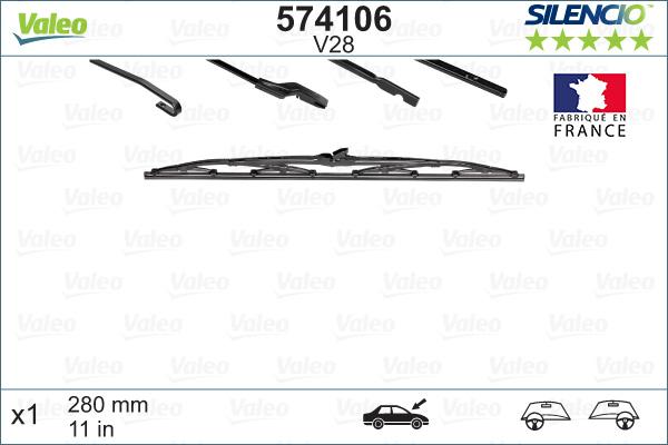 VALEO 574106 - Щітка склоочисника autozip.com.ua