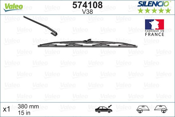 VALEO 574108 - Щітка склоочисника autozip.com.ua