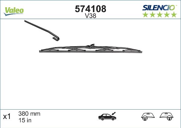 VALEO 574108 - Щітка склоочисника autozip.com.ua