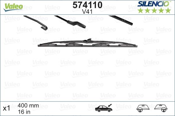 VALEO 574110 - Щітка склоочисника autozip.com.ua