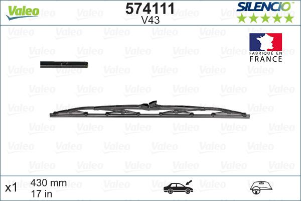 VALEO 574111 - Щітка склоочисника autozip.com.ua