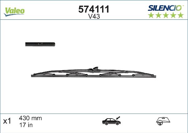 VALEO 574111 - Щітка склоочисника autozip.com.ua