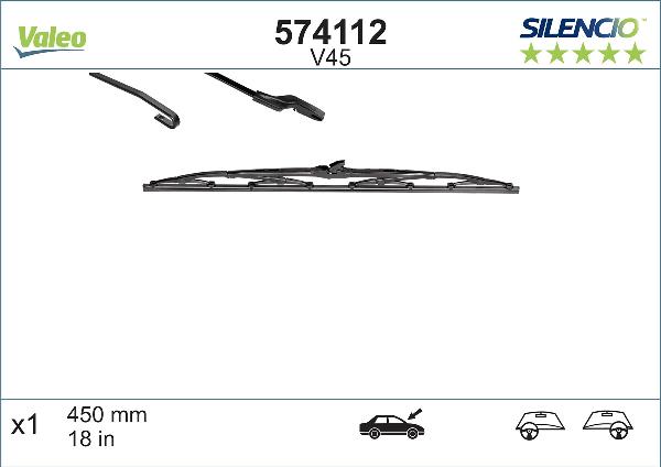 VALEO 574112 - Щітка склоочисника autozip.com.ua