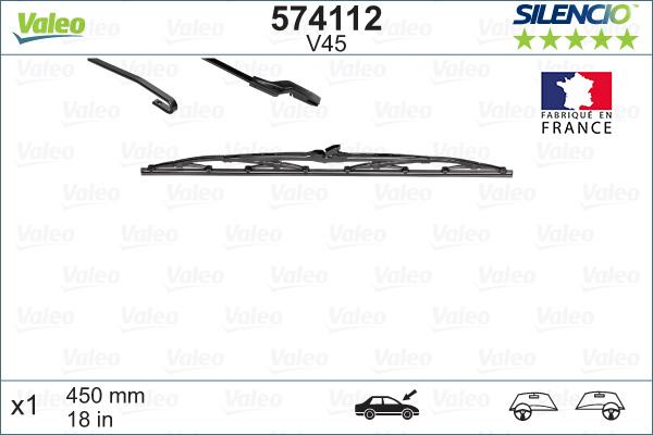 VALEO 574112 - Щітка склоочисника autozip.com.ua