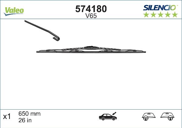 VALEO 574180 - Щітка склоочисника autozip.com.ua