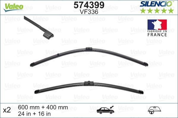 VALEO 574399 - Щітка склоочисника autozip.com.ua