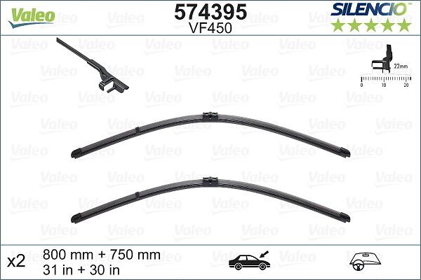 VALEO 574395 - Щітка склоочисника autozip.com.ua