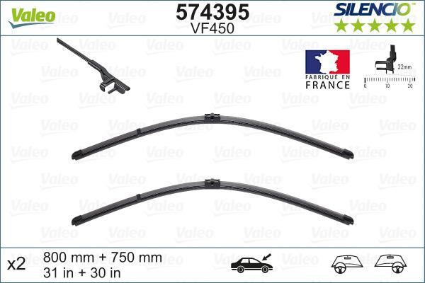 VALEO 574395 - Щітка склоочисника autozip.com.ua