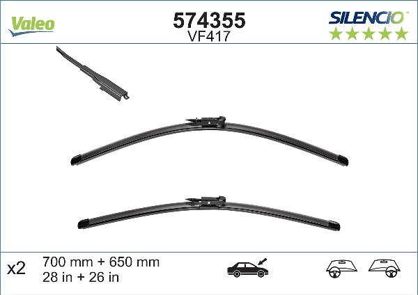 VALEO 574355 - Щітка склоочисника autozip.com.ua