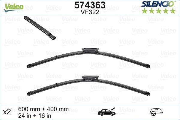 VALEO 574363 - Щітка склоочисника autozip.com.ua