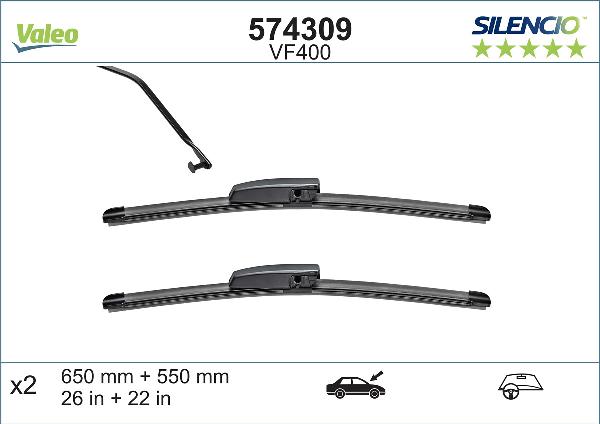VALEO 574309 - Щітка склоочисника autozip.com.ua