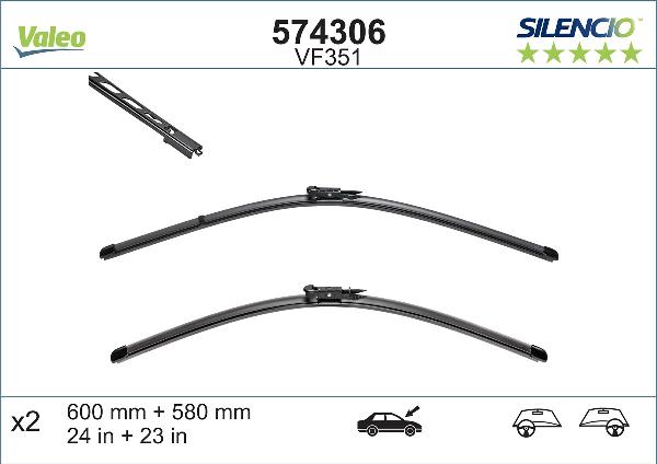 VALEO 574306 - Щітка склоочисника autozip.com.ua