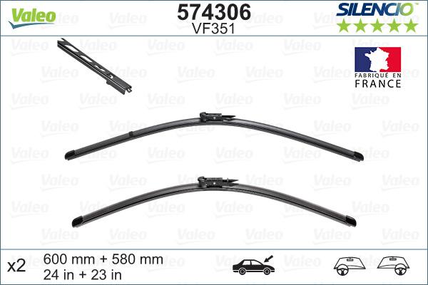 VALEO 574306 - Щітка склоочисника autozip.com.ua