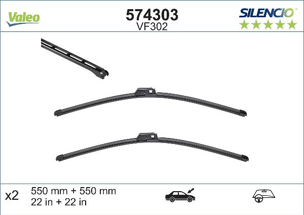 VALEO 574303 - Щітка склоочисника autozip.com.ua