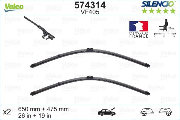 VALEO 574314 - Щітка склоочисника autozip.com.ua