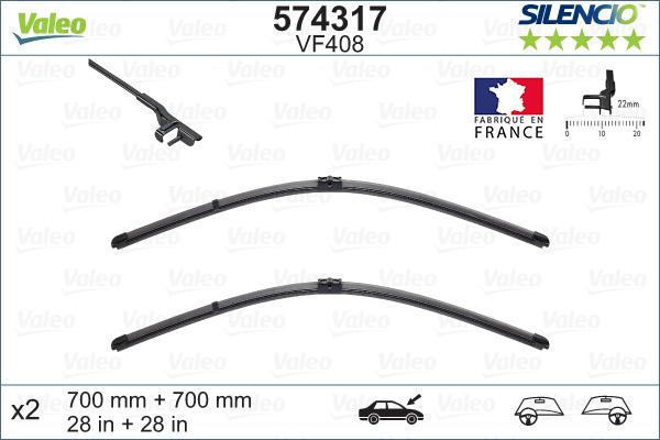 VALEO 574317 - Щітка склоочисника autozip.com.ua