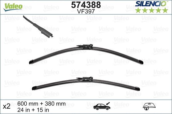 VALEO 574388 - Щітка склоочисника autozip.com.ua
