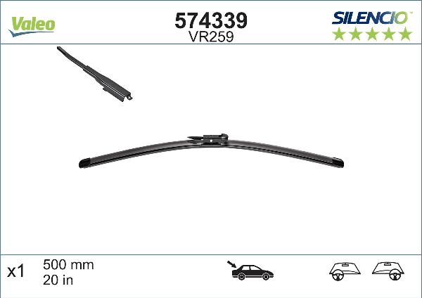 VALEO 574339 - Щітка склоочисника autozip.com.ua