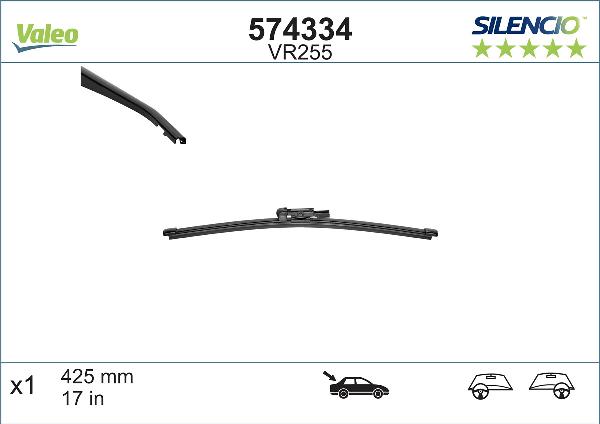 VALEO 574334 - Щітка склоочисника autozip.com.ua