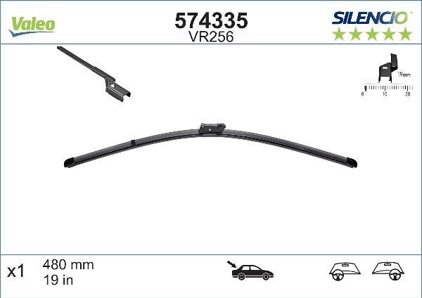 VALEO 574335 - Щітка склоочисника autozip.com.ua