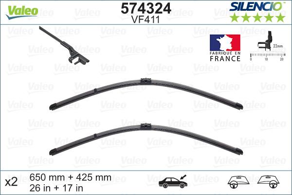 VALEO 574324 - Щітка склоочисника autozip.com.ua