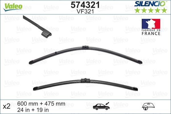 VALEO 574321 - Щітка склоочисника autozip.com.ua