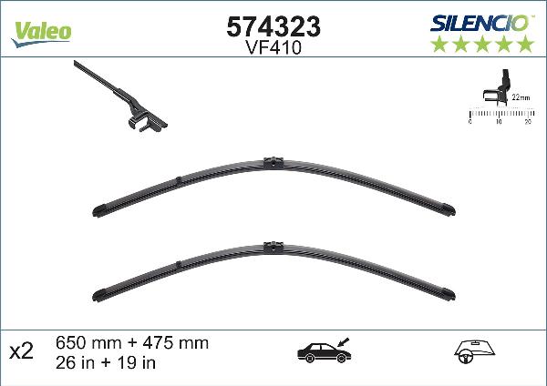 VALEO 574323 - Щітка склоочисника autozip.com.ua