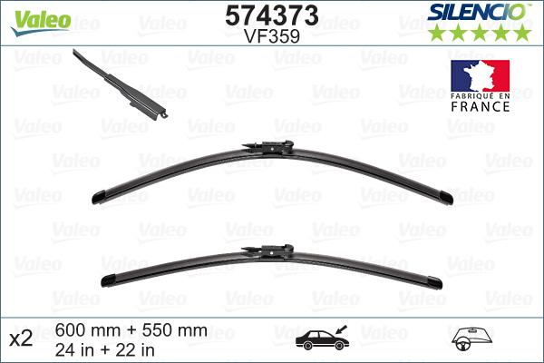 VALEO 574373 - Щітка склоочисника autozip.com.ua