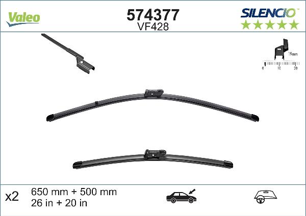 VALEO 574377 - Щітка склоочисника autozip.com.ua